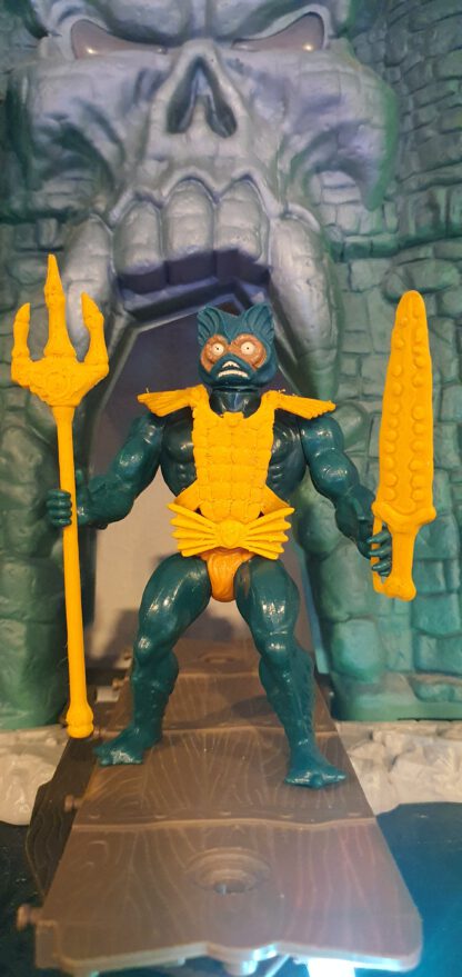 Motu Masters Zubehör Er-man Merman Zubehör Dreizack Schwert Fliege Rüstung Repro – Bild 18