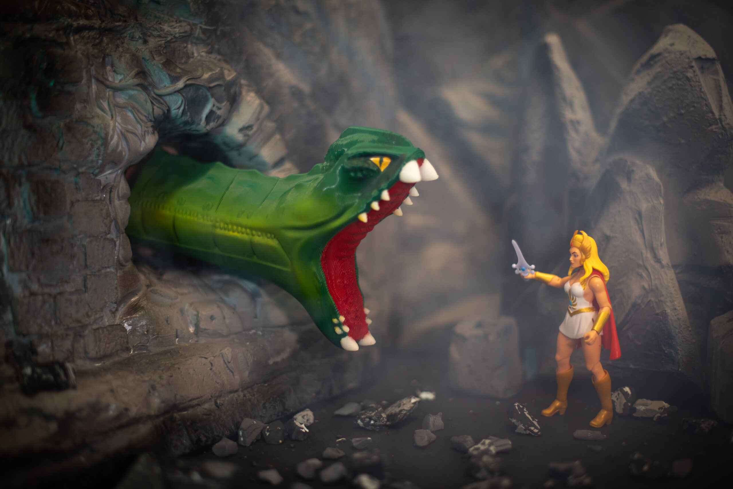 Motu Masters of the universe Fright Zone Schlange / Drache Custom